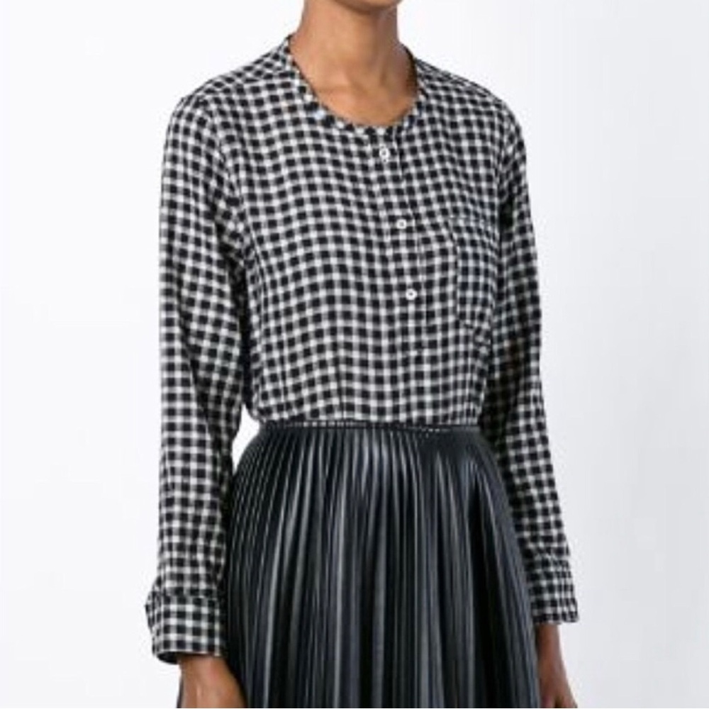 Isabel Marant Étoile Gingham Check Shirt Women’s 8 Parisian Chic Rustic Cottage